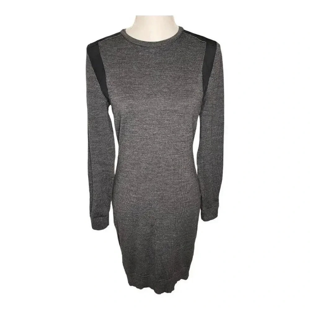 MICHAEL Michael Kors Women’s Small Gray & Black Stretchy Knit Derby Dress